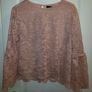 Pink lace top